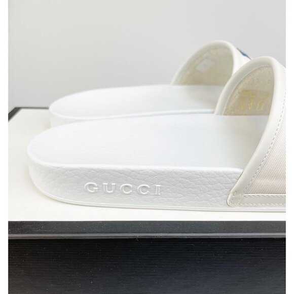 NIB Gucci worldwide man slides in white size 6 - Picture 7 of 12
